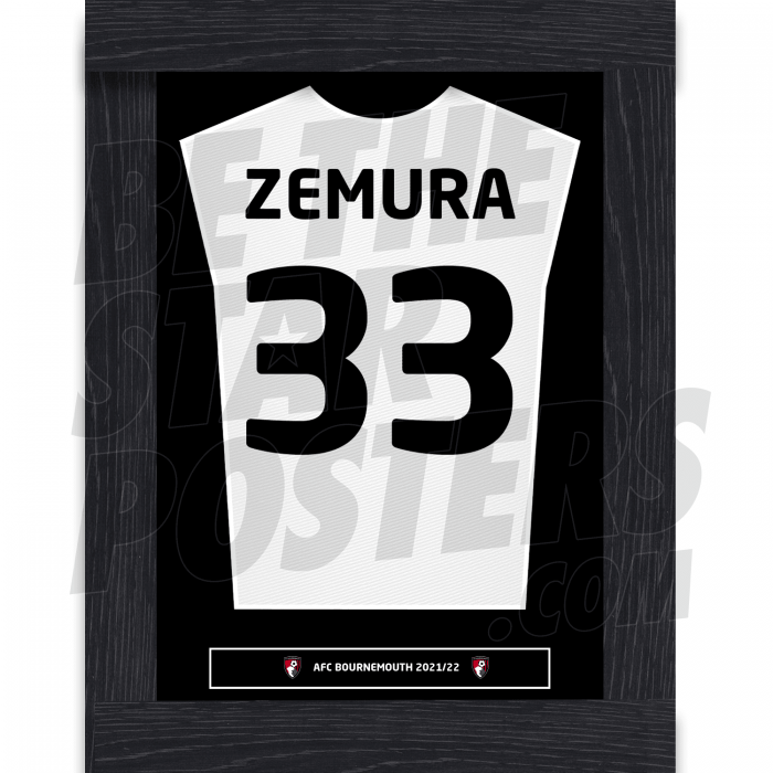Zemura Bournemouth Away Framed Shirt A3 21/22