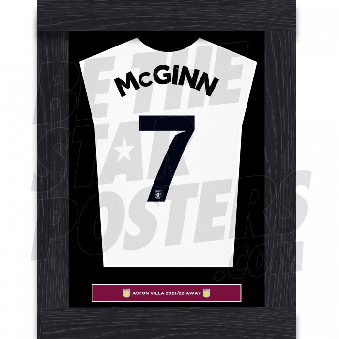 McGinn Aston Villa Away Framed Poster A4 21/22