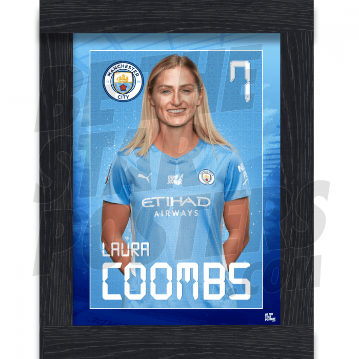 Coombs Man City Framed Headshot Poster A3 21/22
