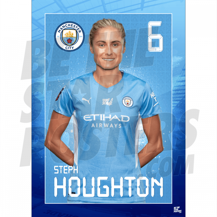 Houghton Man City FC Headshot Poster A3 21/22