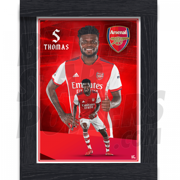 Thomas Arsenal FC Framed Action Poster A3 21/22