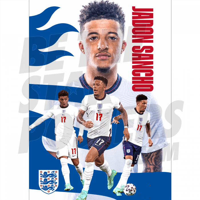 Sancho Pickford England Action Poster A4 21/22