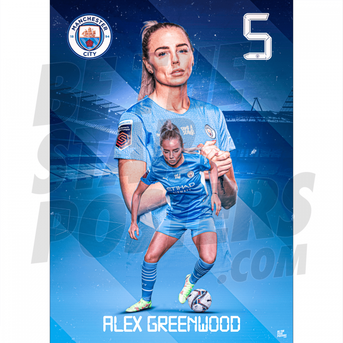 Greenwood Man City Action Poster A4 21/22