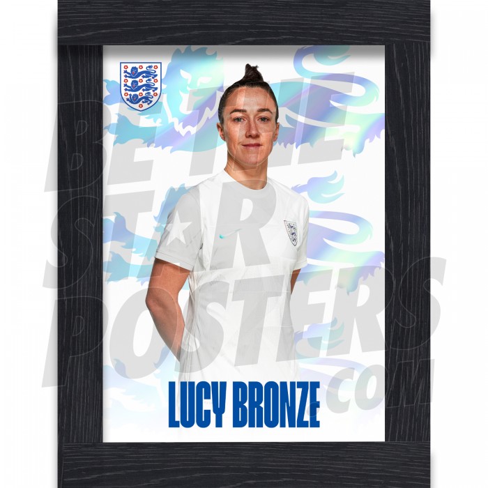 Bronze Lionesses Framed Headshot Poster A4