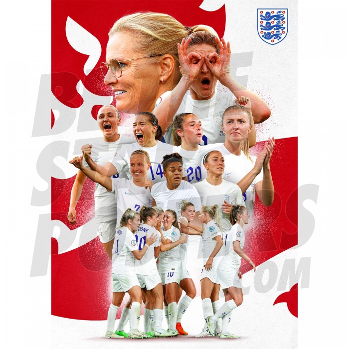 Lionesses Squad Montage Poster A2 22-23