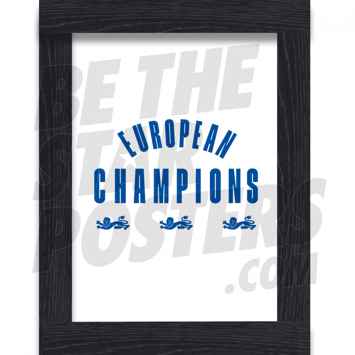 European Champions Lions Framed Poster White A3