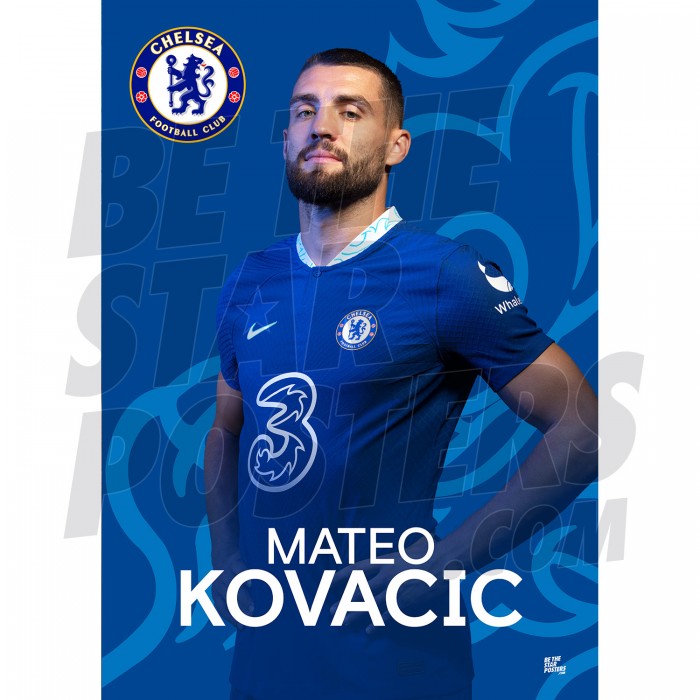Kovacic Chelsea FC Headshot Poster A4 22/23