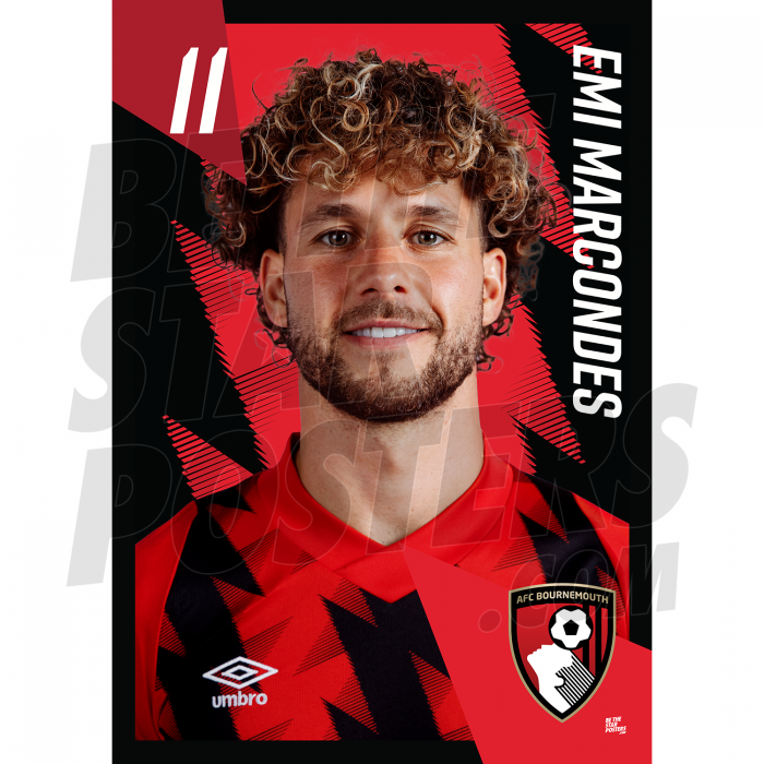 Marcondes Bournemouth Headshot Poster A4 22/23