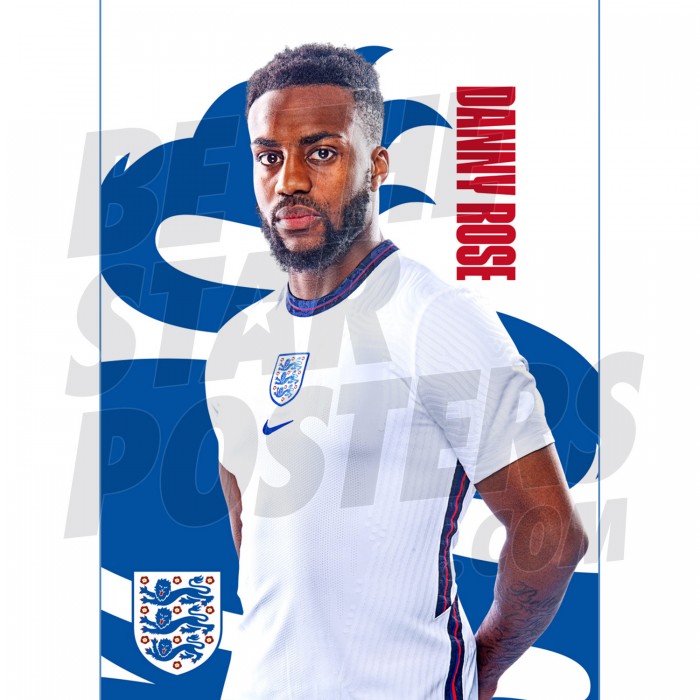 Danny Rose England Headshot Poster A3 20/21