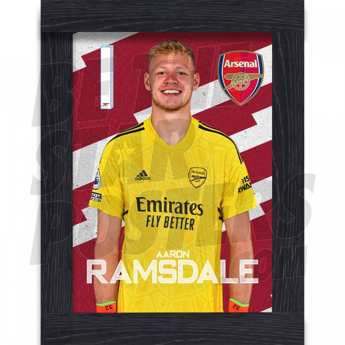 Ramsdale Arsenal Framed Headshot Poster A4 22/23
