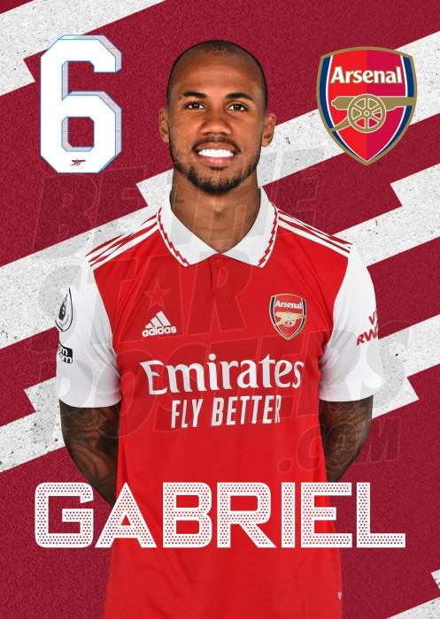 Gabriel Arsenal Headshot Poster A3 22/23