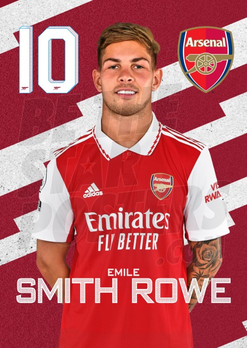 Smith Rowe Arsenal Headshot Poster A4 22/23