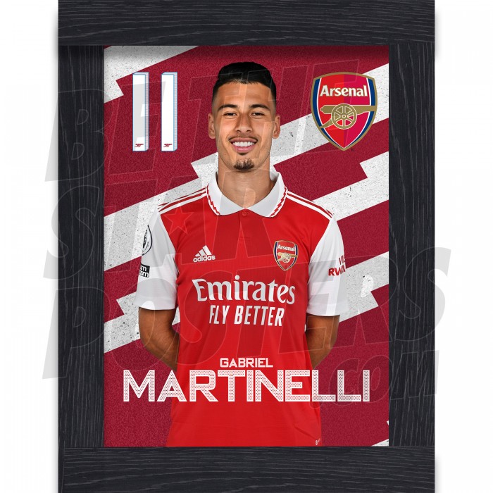 Martinelli Arsenal Framed Headshot Poster A4 22/23
