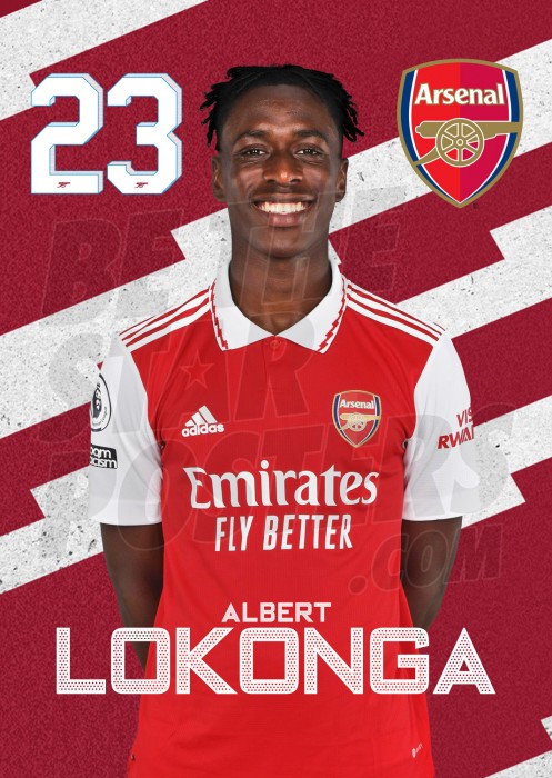 Lokonga Arsenal Headshot Poster A3 22/23