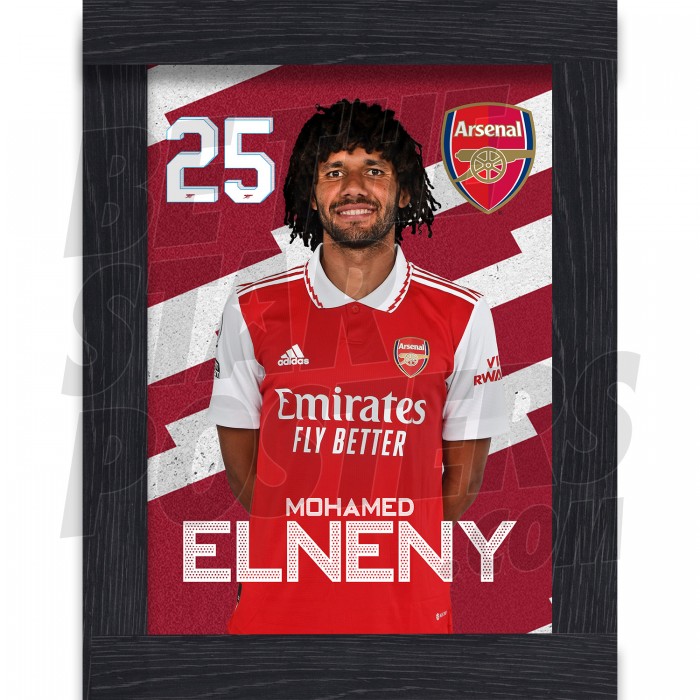Elneny Arsenal Framed Headshot Poster A4 22/23