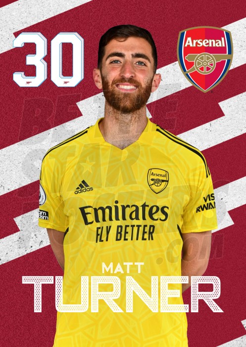 Turner Arsenal Headshot Poster A4 22/23