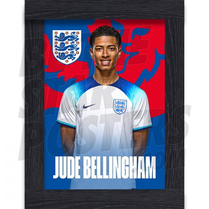 Bellingham England Home Framed H/S Poster A4 22/23