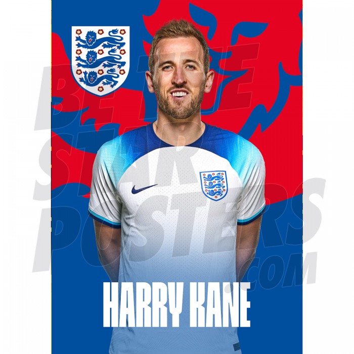 Kane England Home H/S Poster A3 22/23