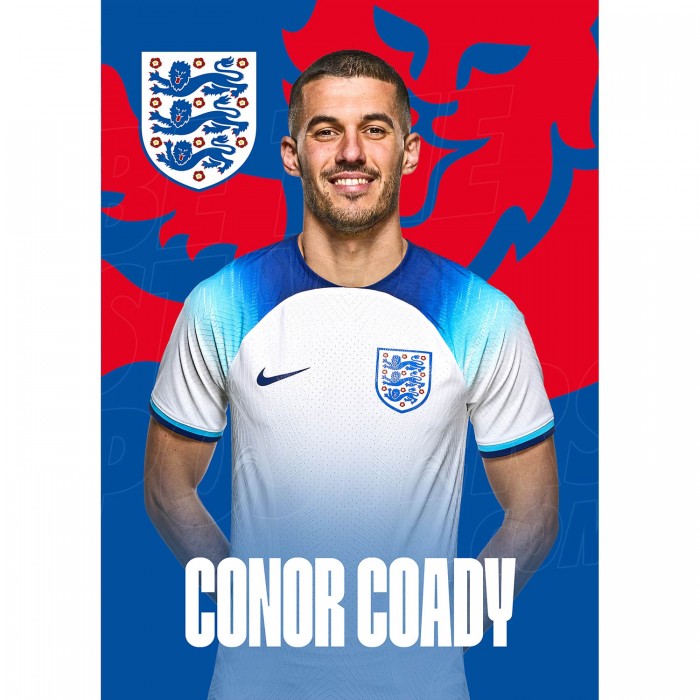 Coady England Home H/S Poster A3 22/23
