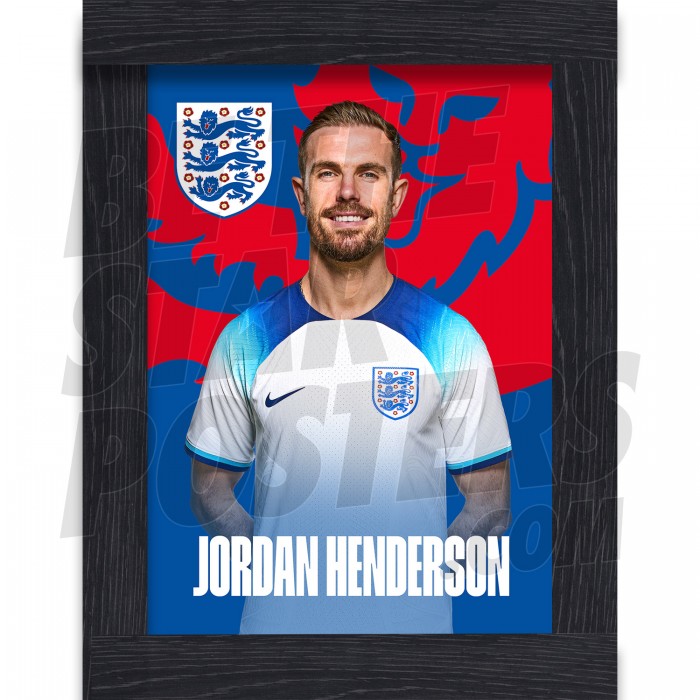 Henderson England Home Framed H/S Poster A3 22/23