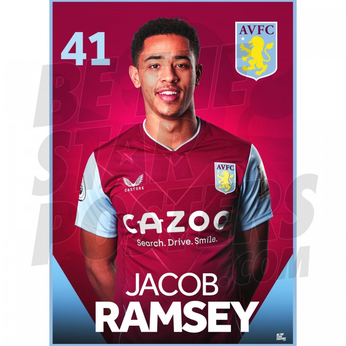 Ramsey Aston Villa Headshot Poster A3 22/23