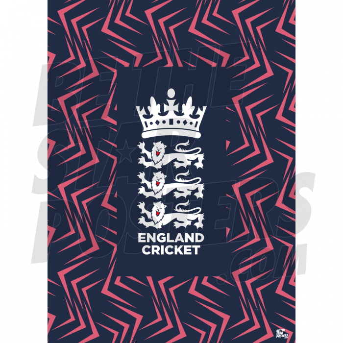 England Cricket Graphic 2 Poster