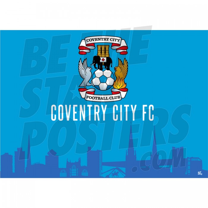 Coventry City FC Skyline Crest Poster