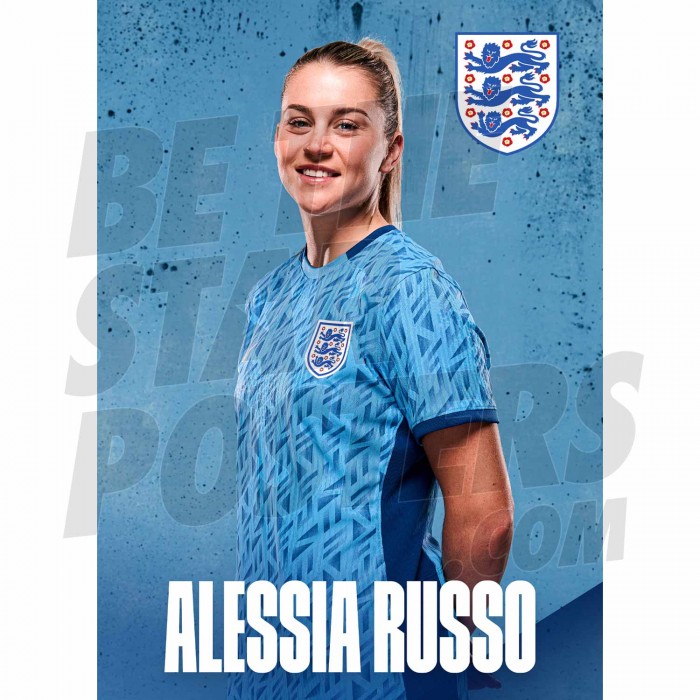 Alessia Russo 23/24 Away Lionesses Headshot Poster