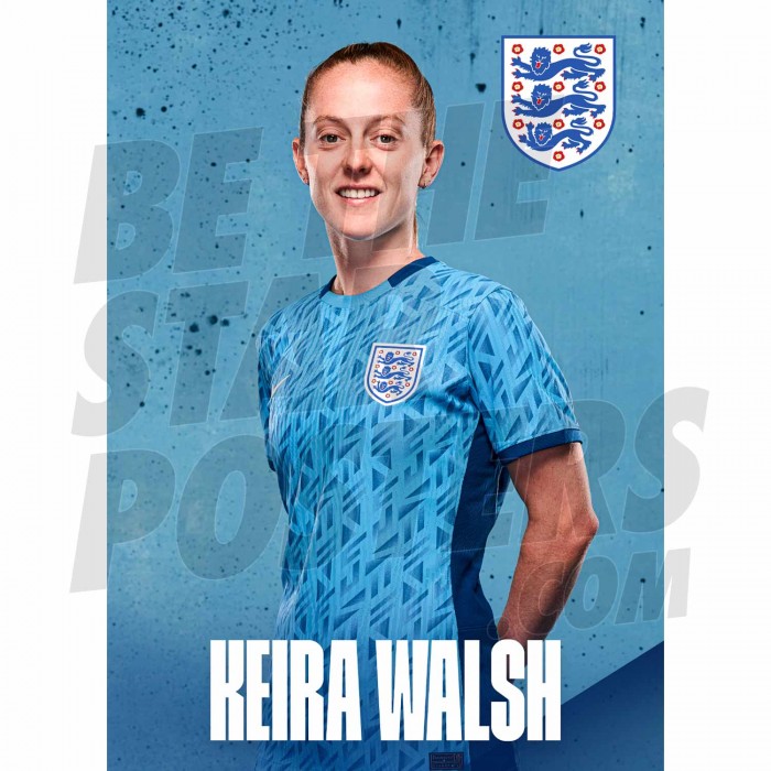 Keira Walsh Away Lionesses Headshot Poster