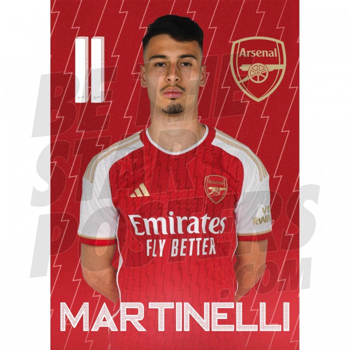 Gabriel Martinelli 23/24 Arsenal Headshot Poster