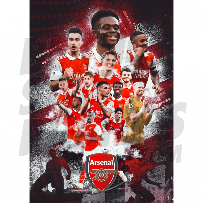 Arsenal FC 22/23 Men's Montage Poster