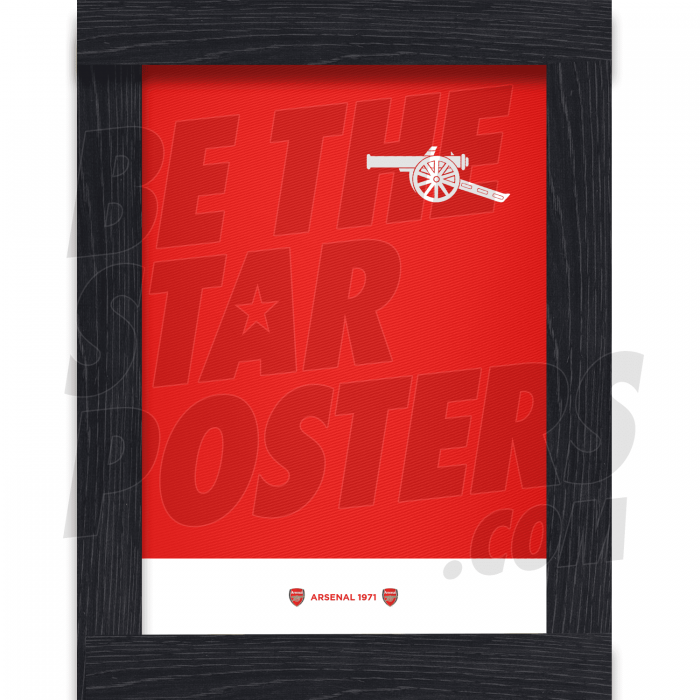 Arsenal 1971 Retro Home Shirt Framed Poster