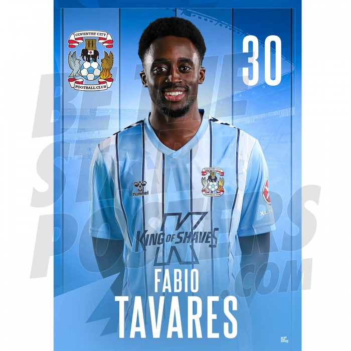 Coventry City FC Tavares 23/24 Headshot Poster