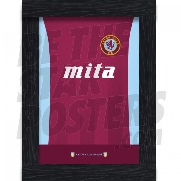 Aston Villa FC 1984 Retro Home Shirt Print