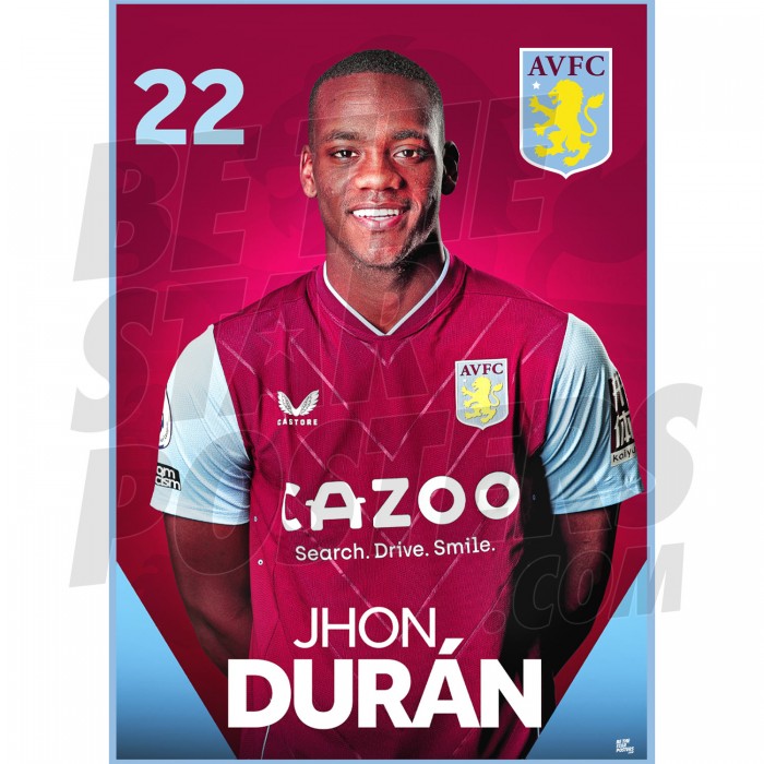 Aston Villa FC Duran 22/23 Headshot Poster