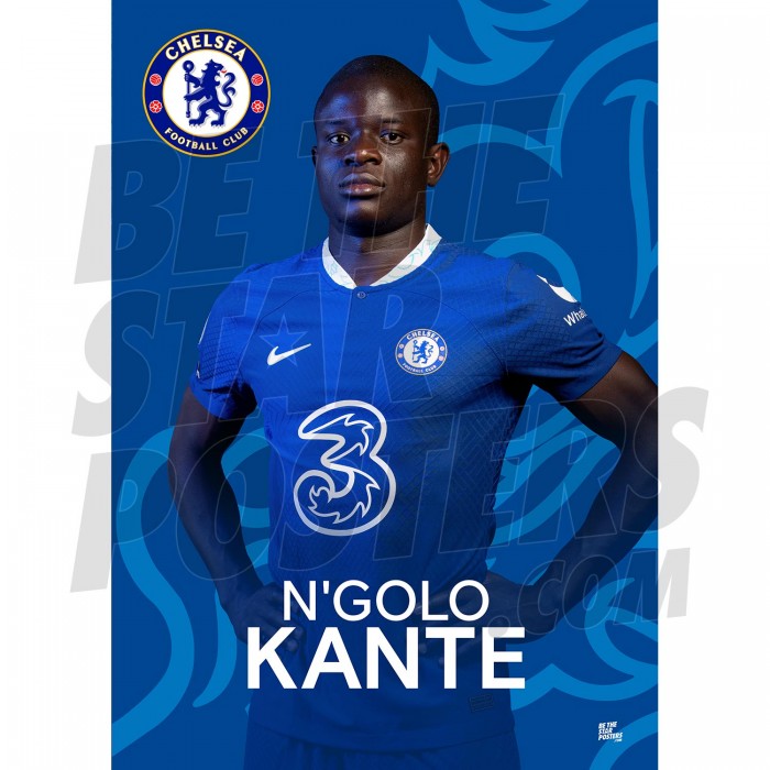 Chelsea FC Kante 22/23 Headshot Poster
