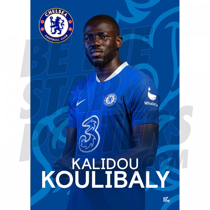 Chelsea FC Koulibaly 22/23 Headshot Poster