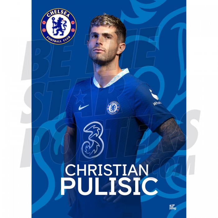 Chelsea FC Pulisic 22/23 Headshot Poster