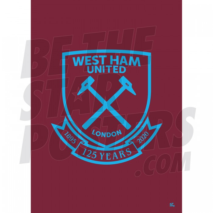West Ham United FC 125th Anniversary Crest Poster
