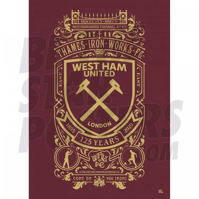 West Ham United FC 125th Anniversary Gold Crest