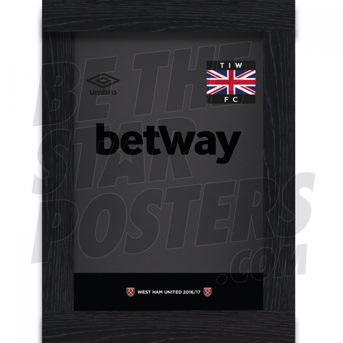 West Ham United FC 2017 Retro Third Shirt Print