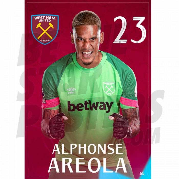West Ham United FC Areola 22/23 Headshot Poster