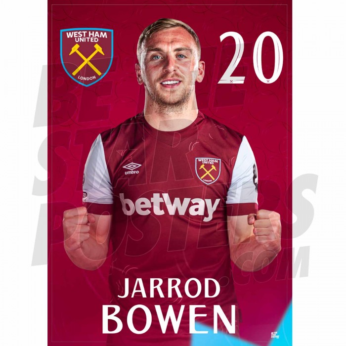West Ham United FC Bowen 23/24 Headshot Poster