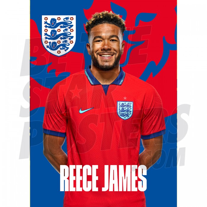 England James Away 22/24 Headshot Poster