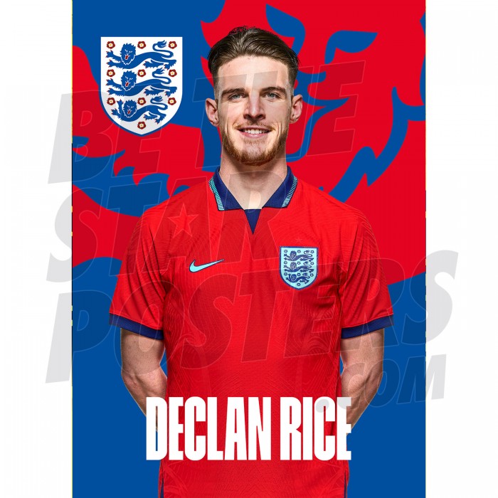 England Rice Away 22/24 Headshot Poster