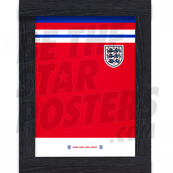 England 1982 Retro Away Shirt Print