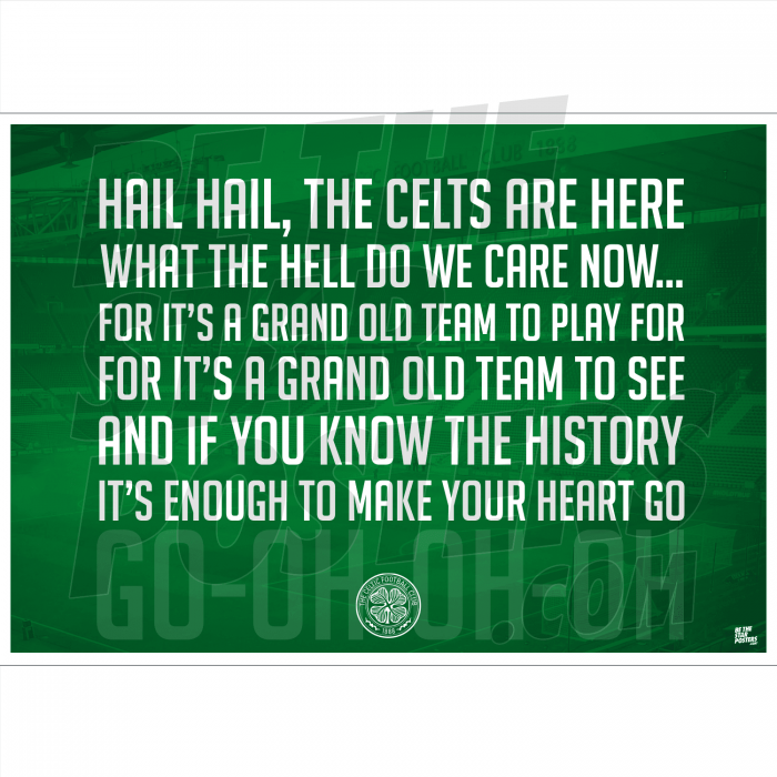 Celtic FC Chant Poster
