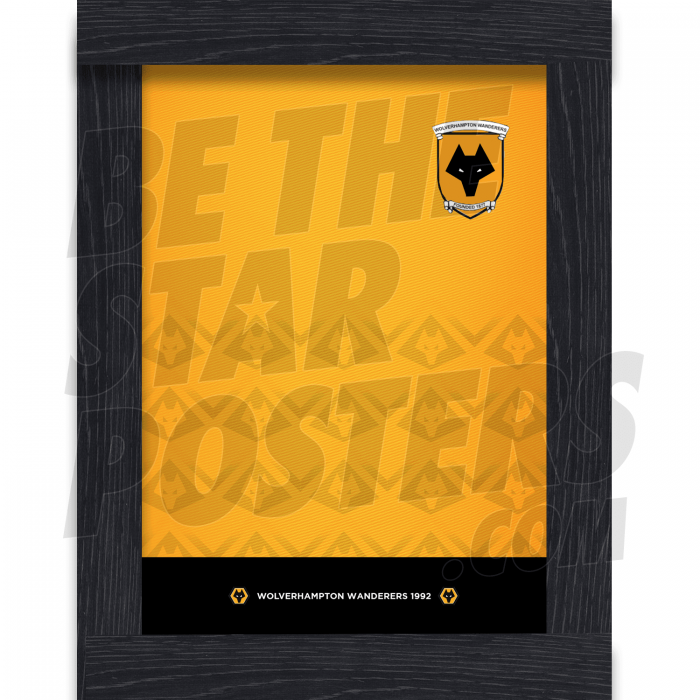 Wolverhampton Wanderers FC 1992 Retro Home Print