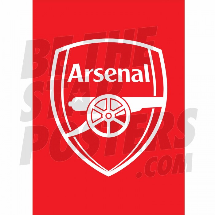 Arsenal FC Monotone Crest Poster