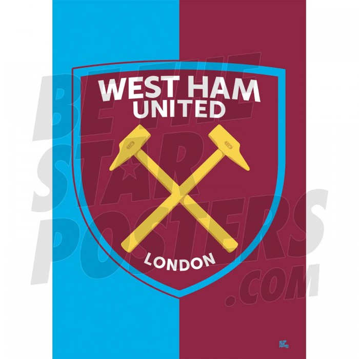 West Ham United FC Crest Poster